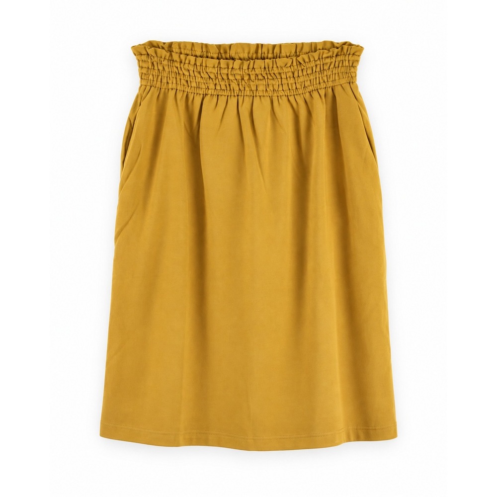 Tulip B Mustard Yellow Paperbag Waist Skirt with Pockets XL S8JS5094F7